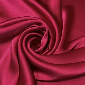 100% PURE MULBERRY SILK fabric by the yard – Satin silk fabric – 19mm - Organic fiber - Wedding dress - Gift for women - Dark red silk satin