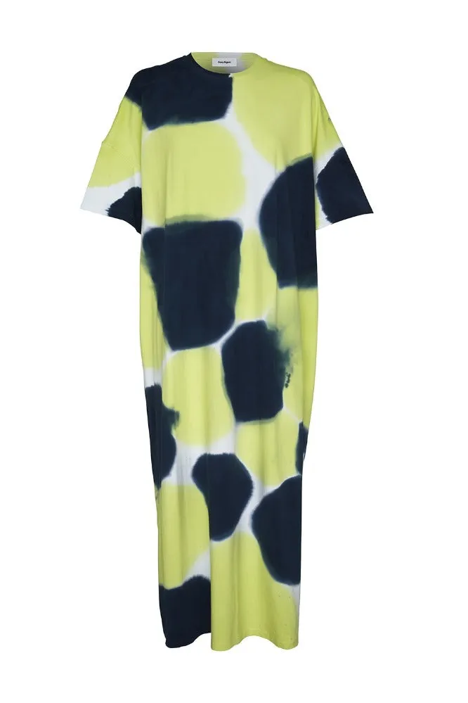 Adele Maxi Shift Dress - Navy/Lime/Green