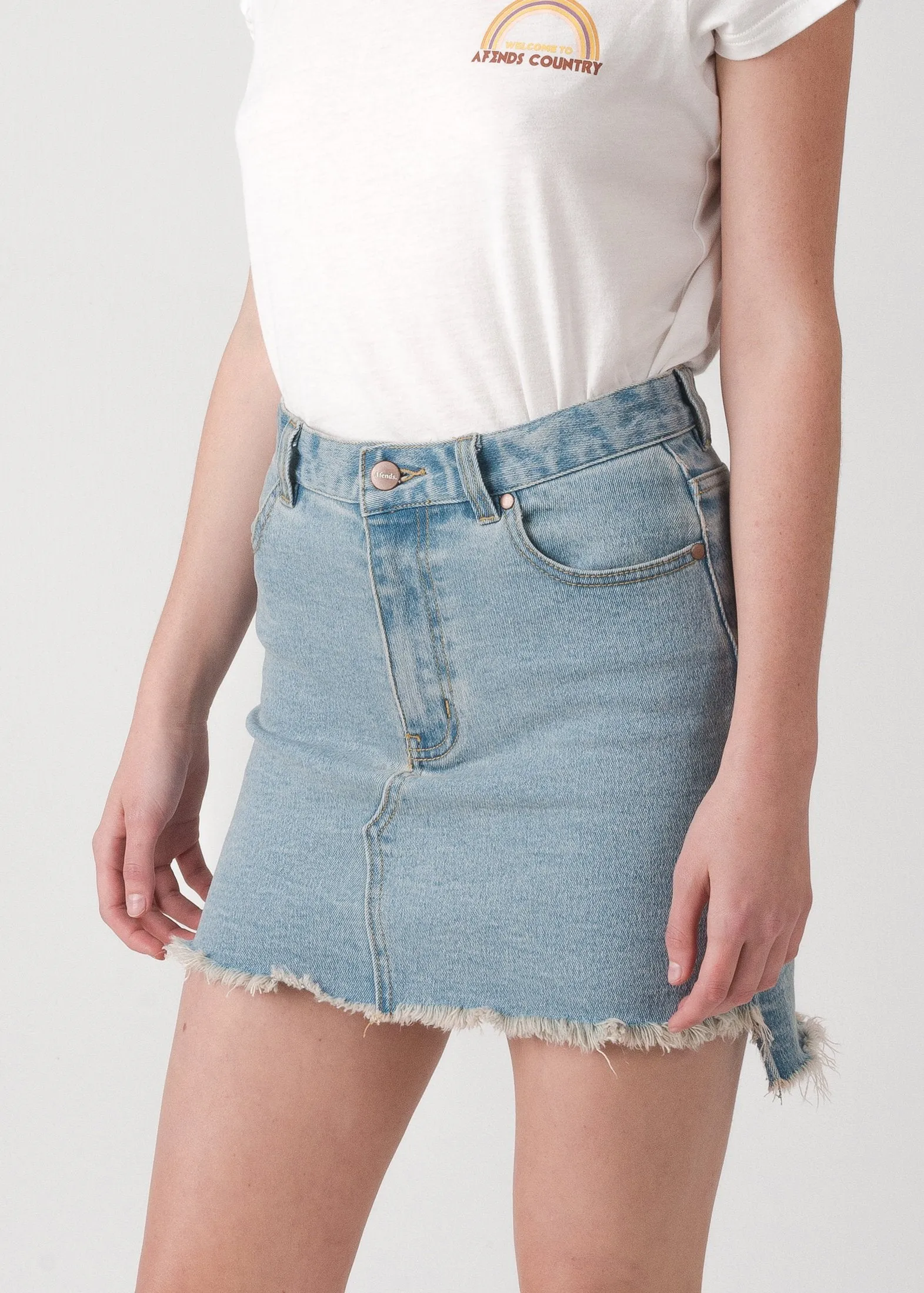 Afends Womens Schouler - Denim Skirt