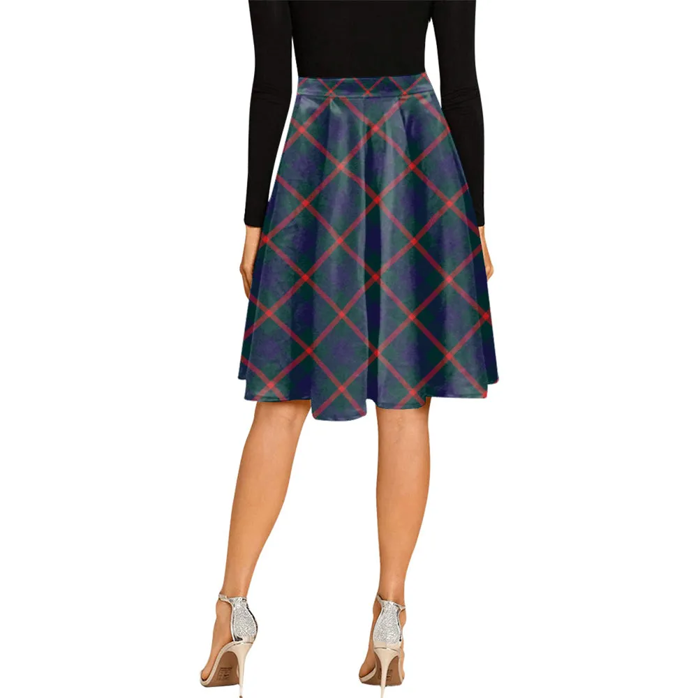 Agnew Tartan Melete Pleated Midi Skirt