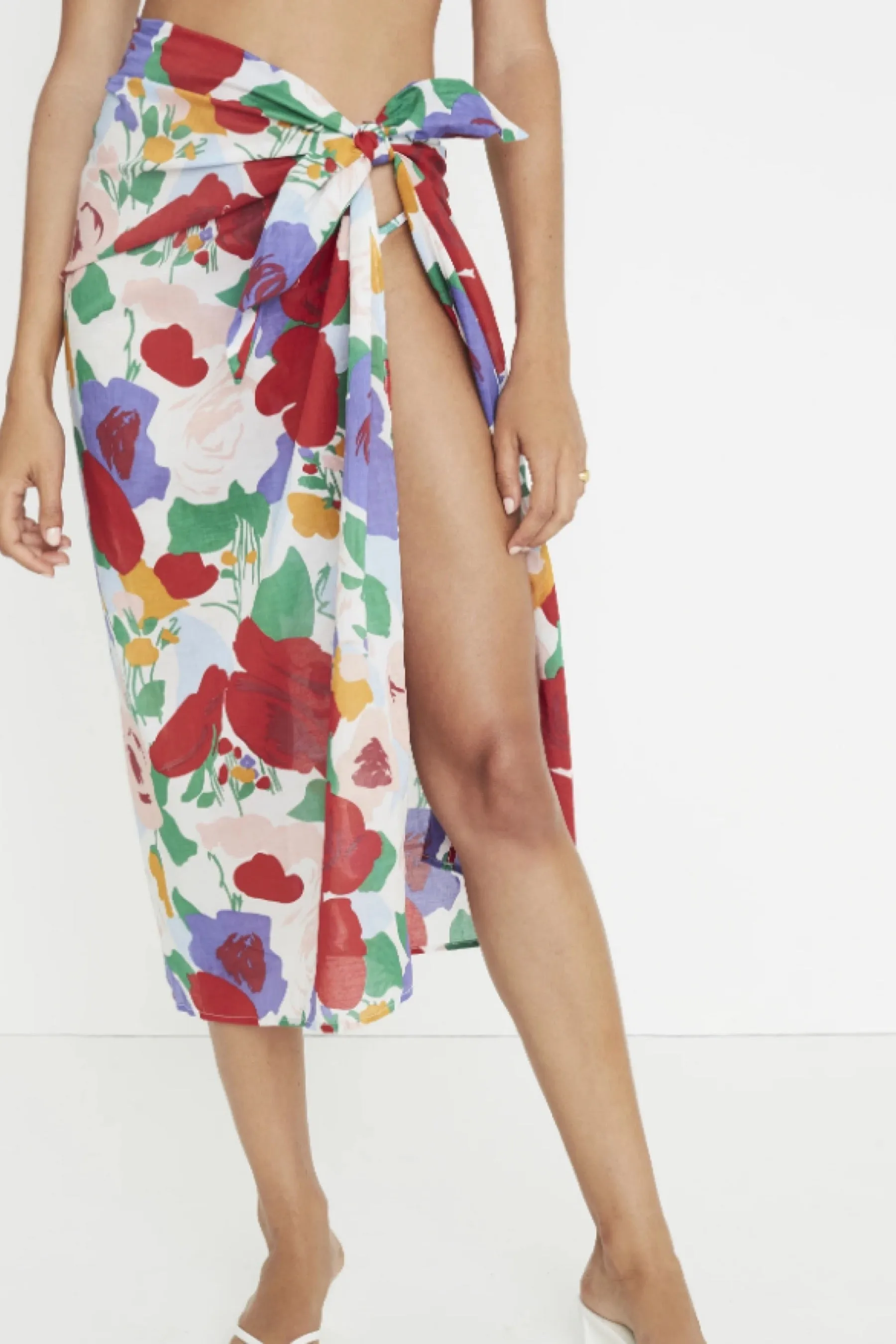 Anita Floral Pareo Wrap Skirt