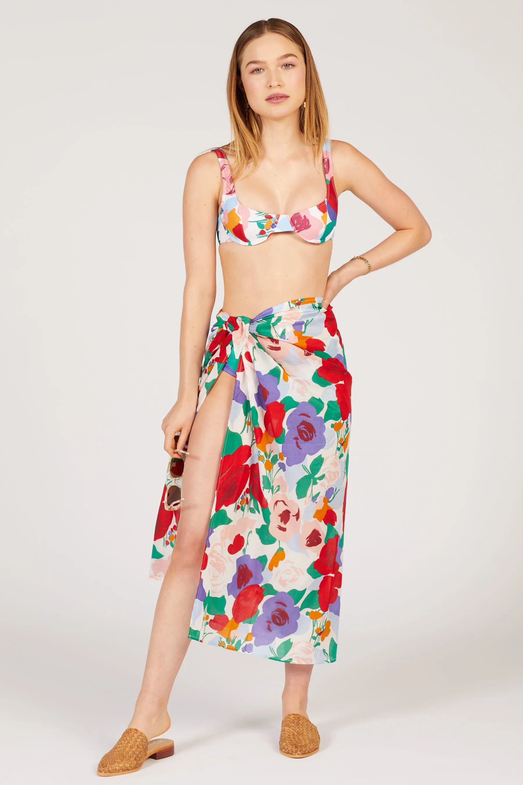 Anita Floral Pareo Wrap Skirt