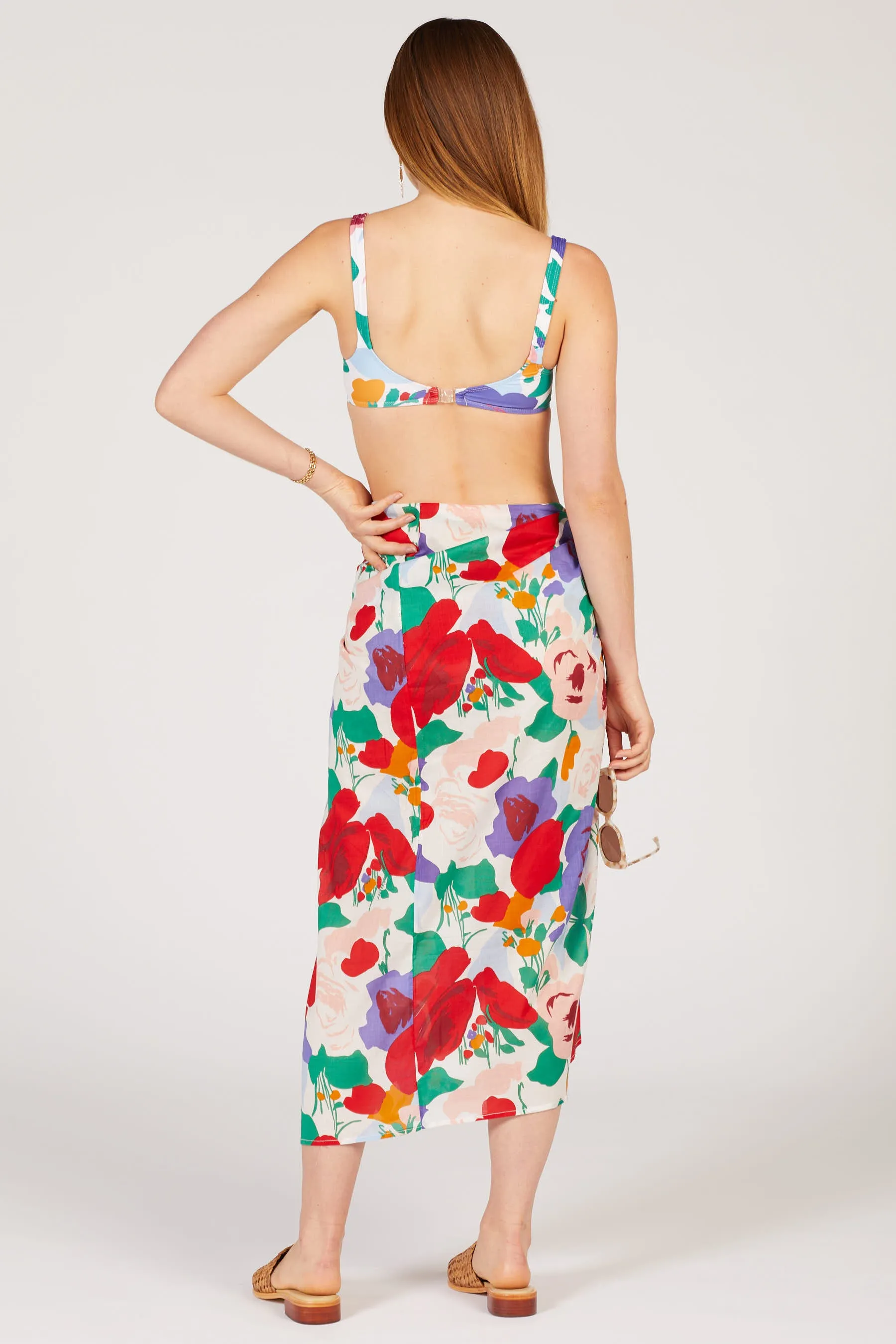 Anita Floral Pareo Wrap Skirt