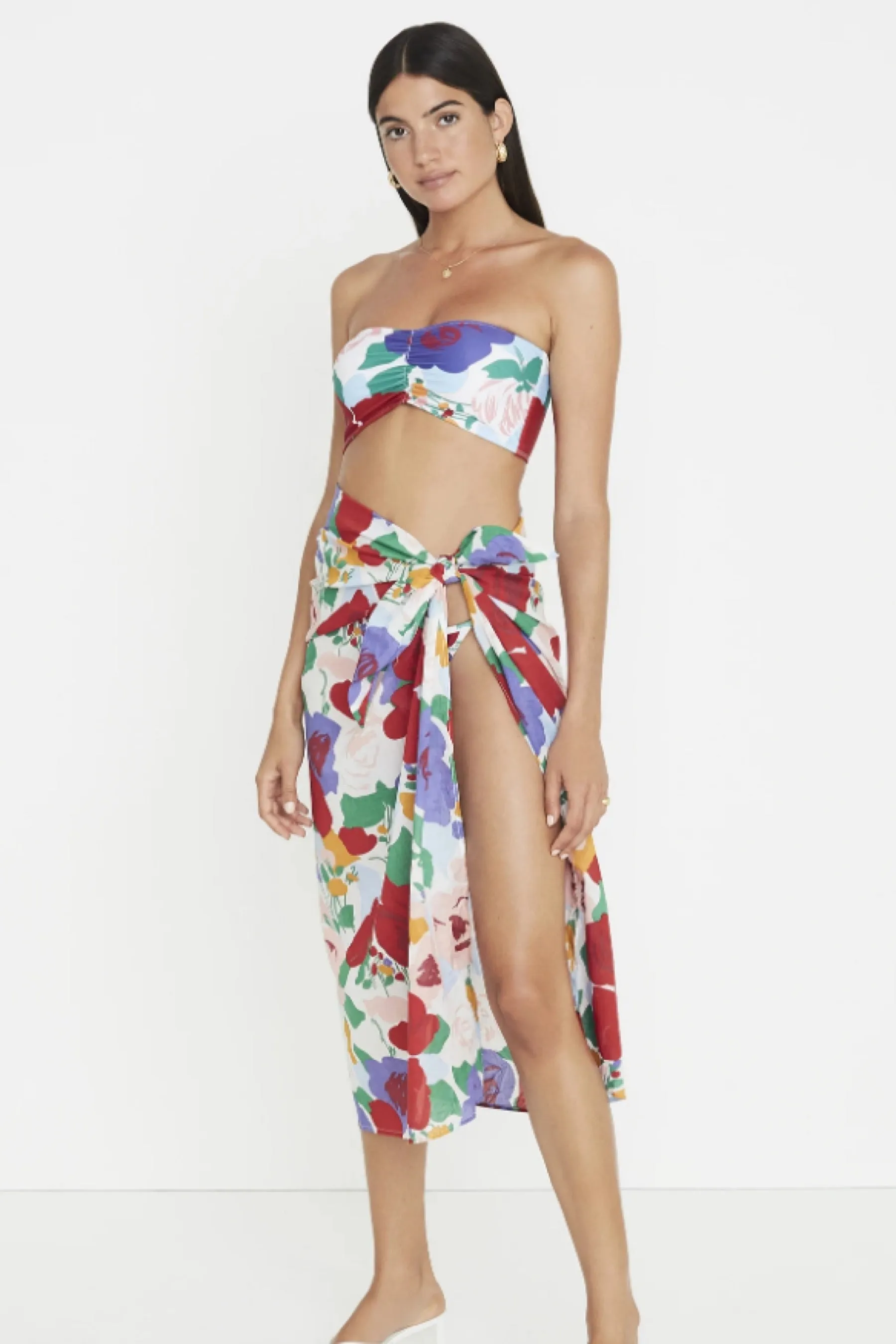 Anita Floral Pareo Wrap Skirt