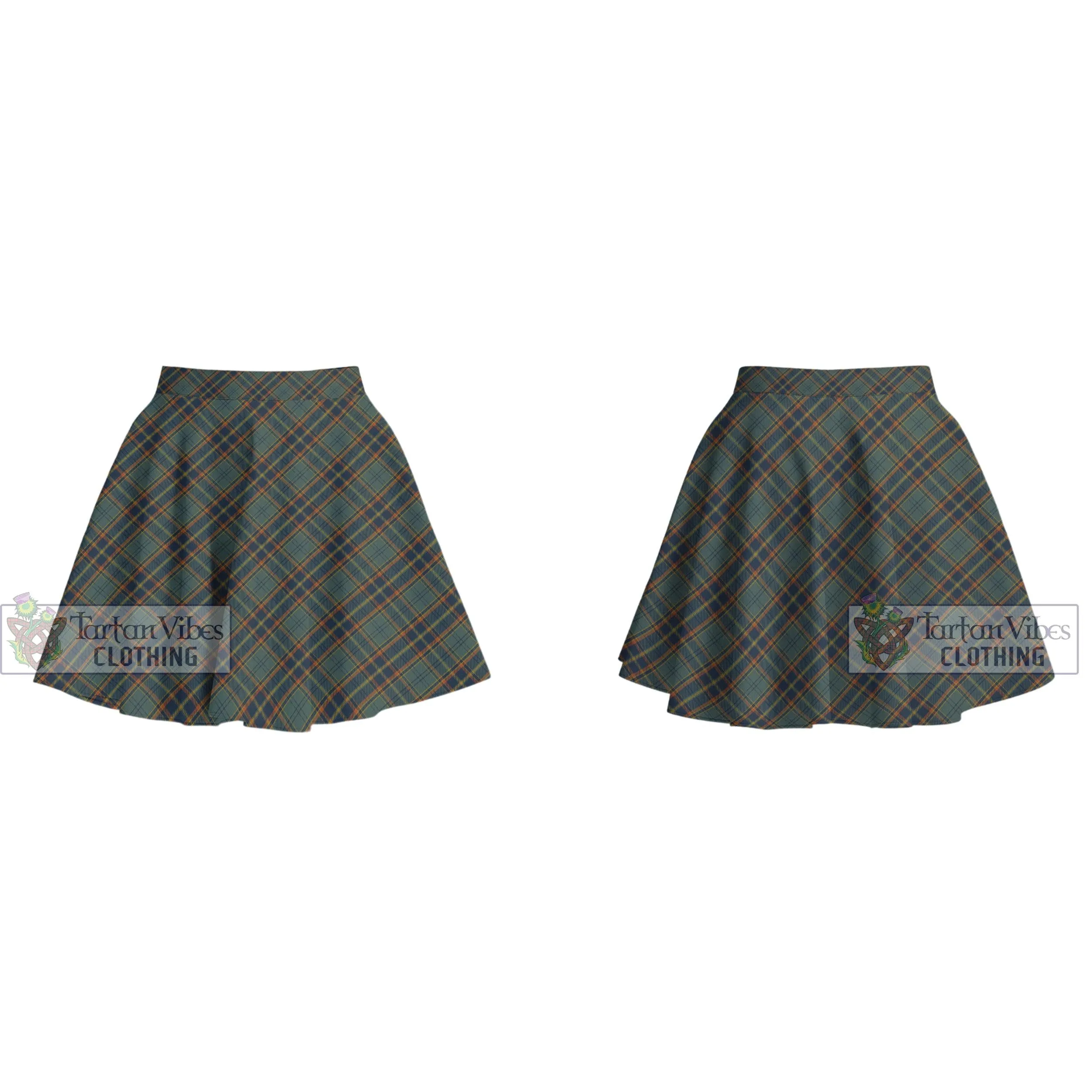 Antrim County Ireland Tartan Women's Plated Mini Skirt