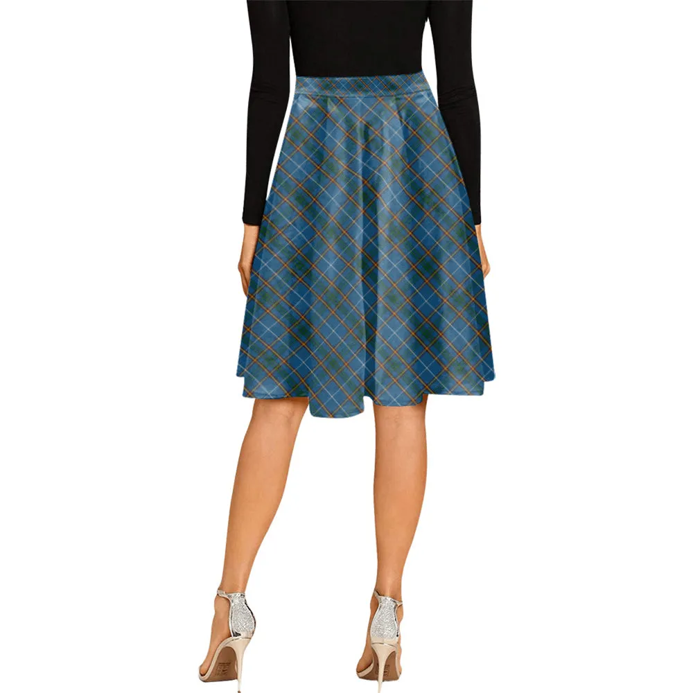 Bain Tartan Melete Pleated Midi Skirt