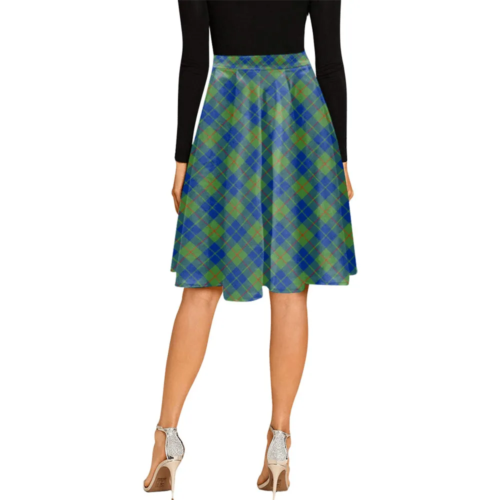 Barclay Hunting Ancient Tartan Melete Pleated Midi Skirt