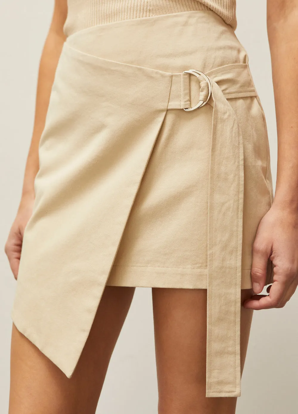 Beige Wrap Skirt