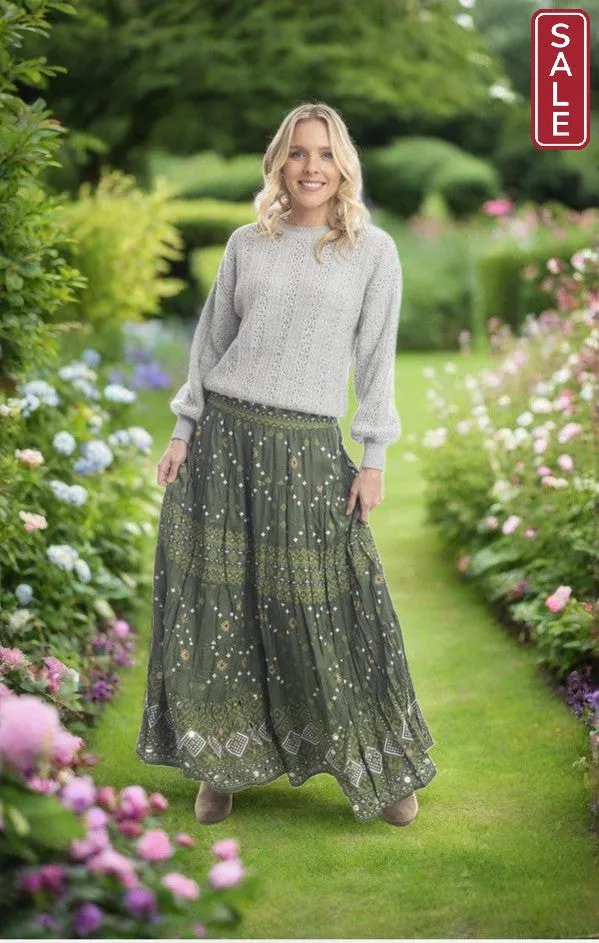 Bengal Layers skirt Olive