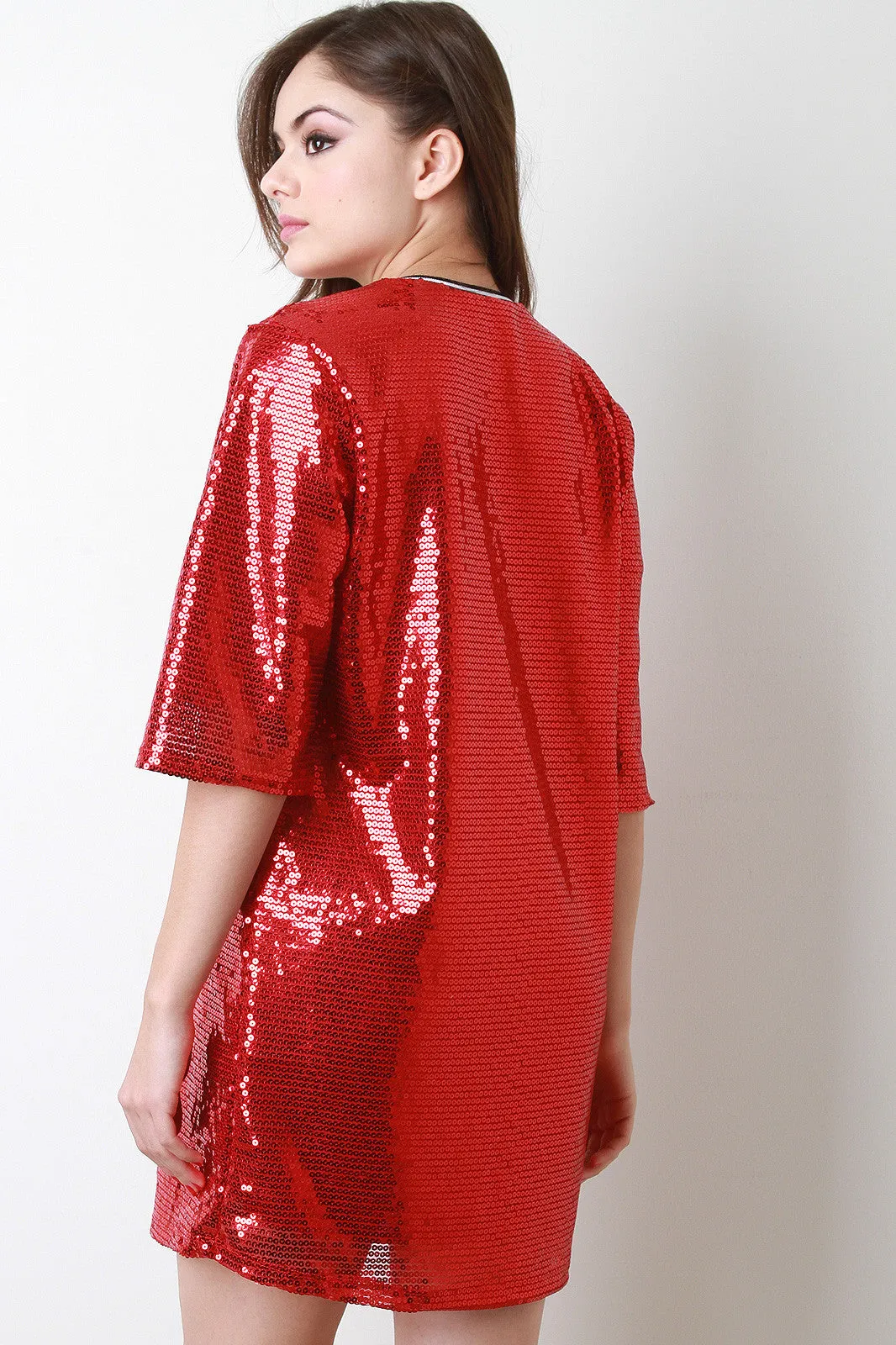 Bon Jour Sequin Boxy Shift Dress