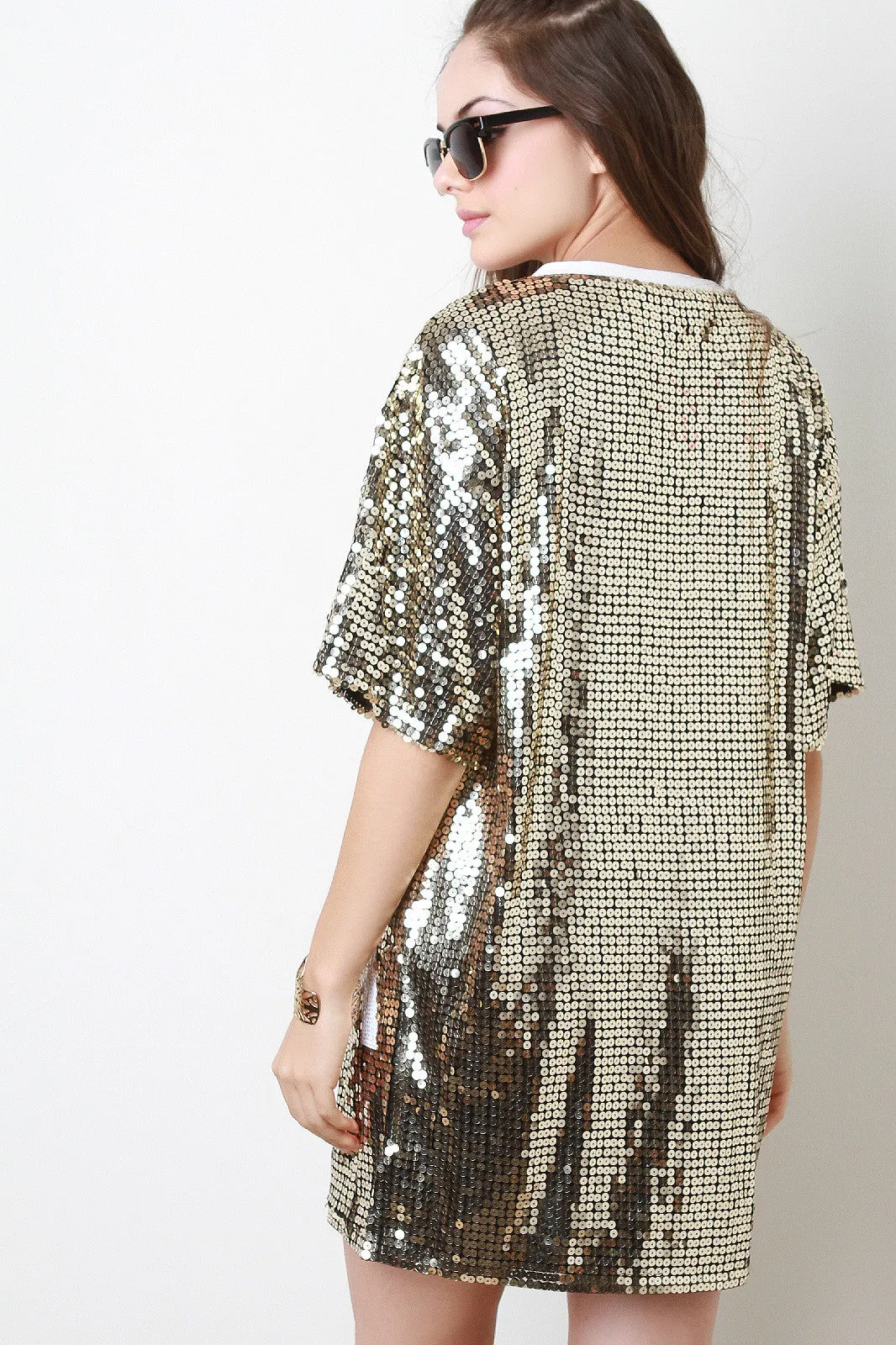 Bon Jour Sequins Shift Dress