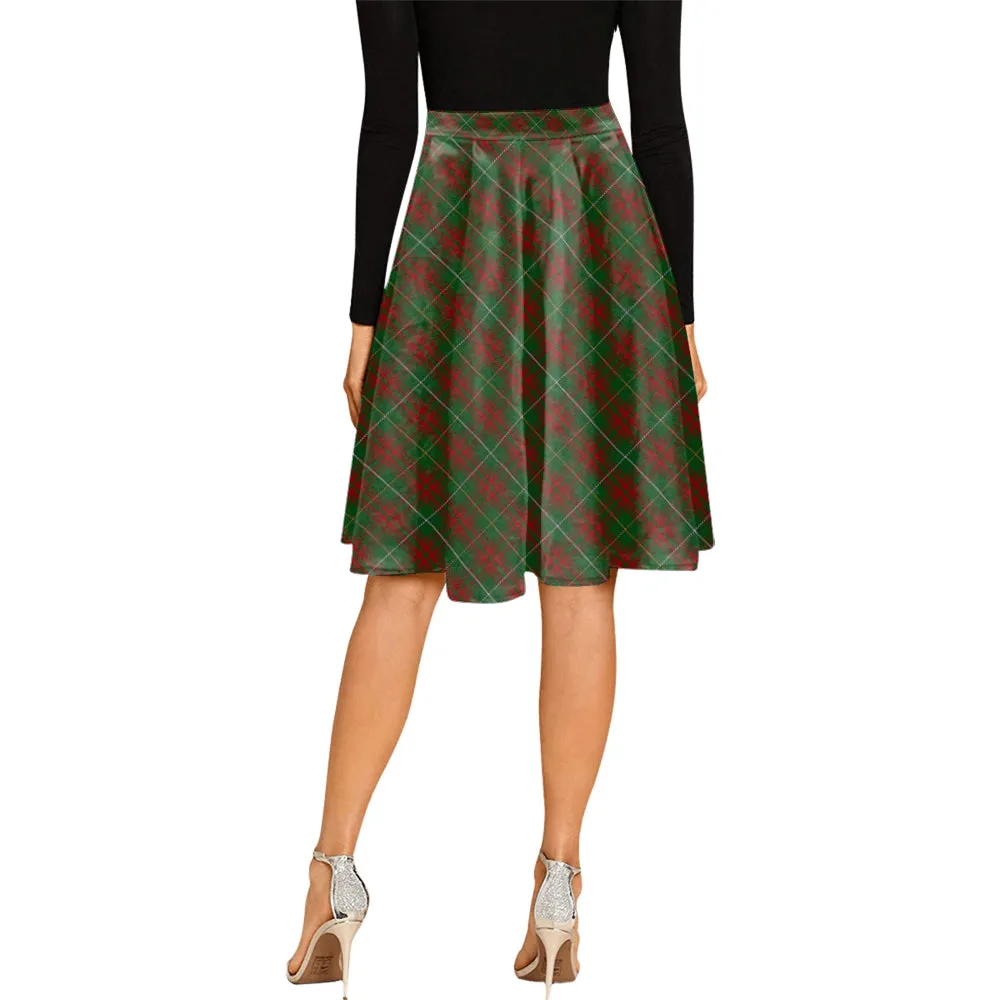 Bruce Hunting Tartan Melete Pleated Midi Skirt