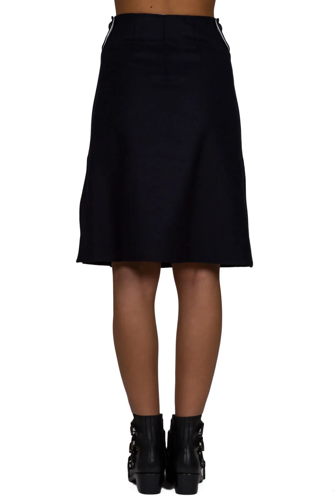 Button Front Skirt