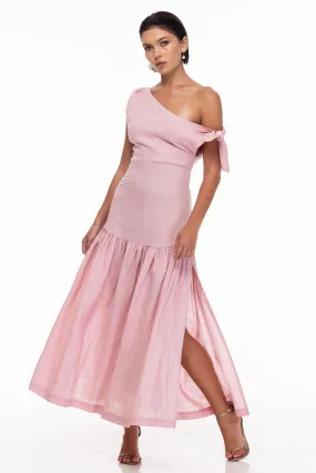 Dhalia Adore Pink Off Shoulder Maxi Dress