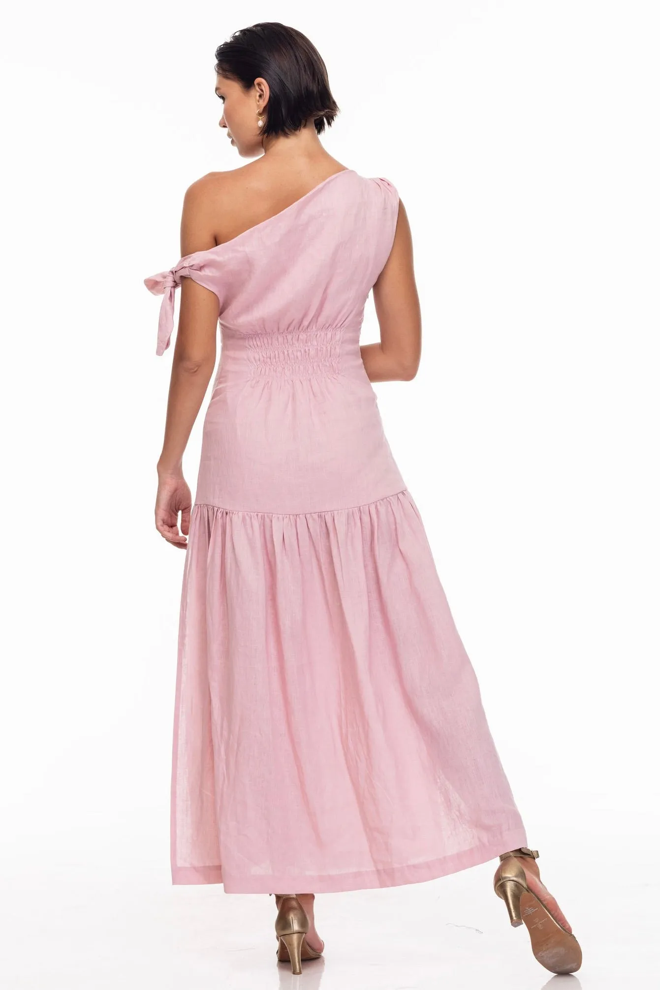 Dhalia Adore Pink Off Shoulder Maxi Dress