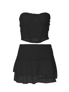 Diana Skirt Set in Black