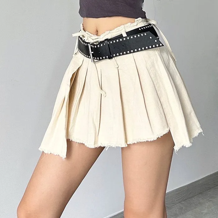 Distressed Mini Skirt