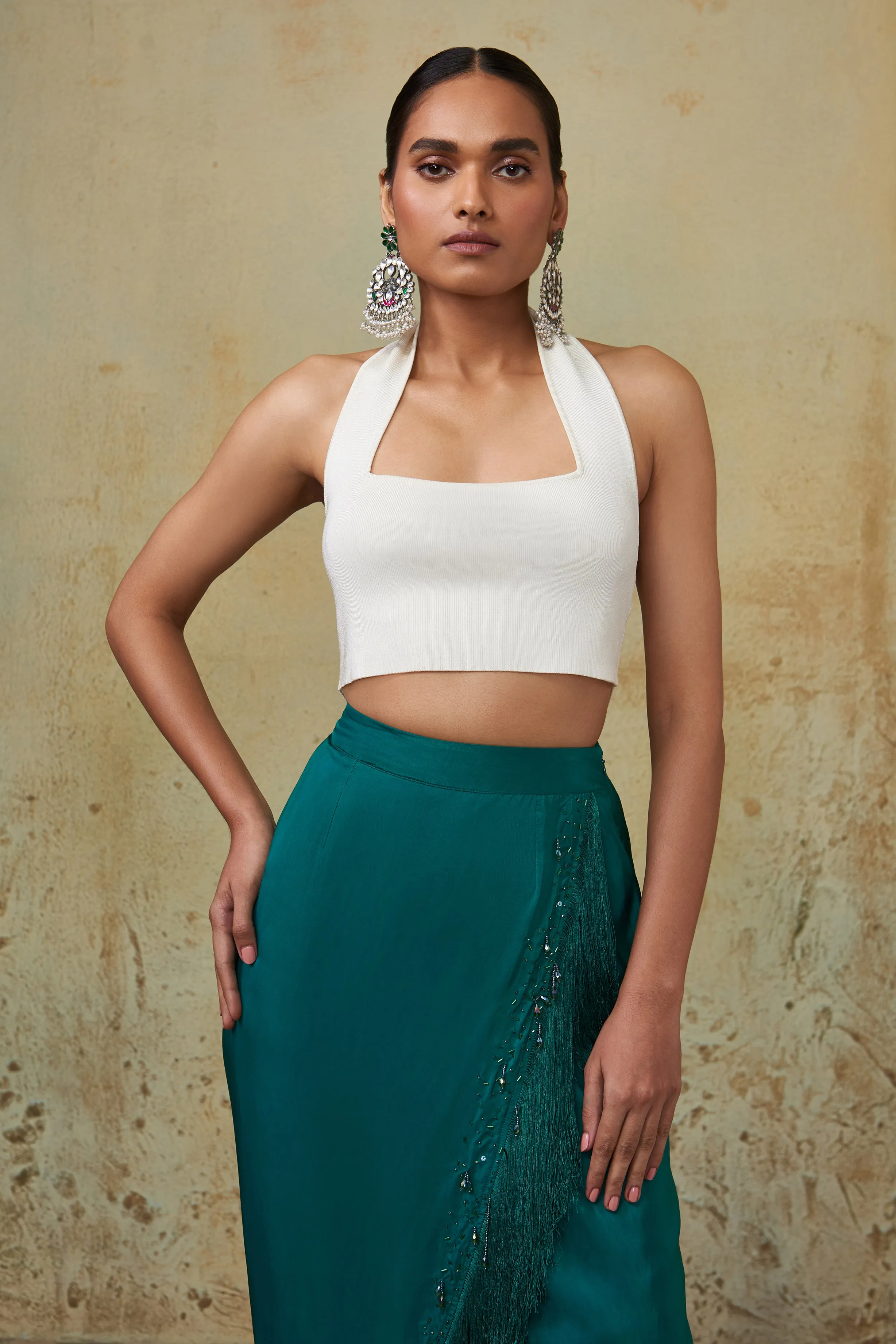 Emerald Green Wrap Skirt