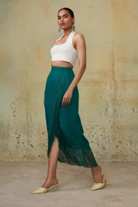 Emerald Green Wrap Skirt