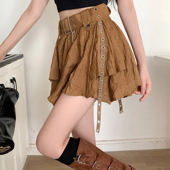 Forest Fairy Mini Skirt in Brown