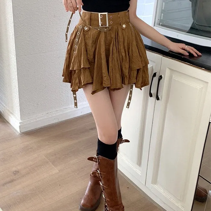 Forest Fairy Mini Skirt in Brown