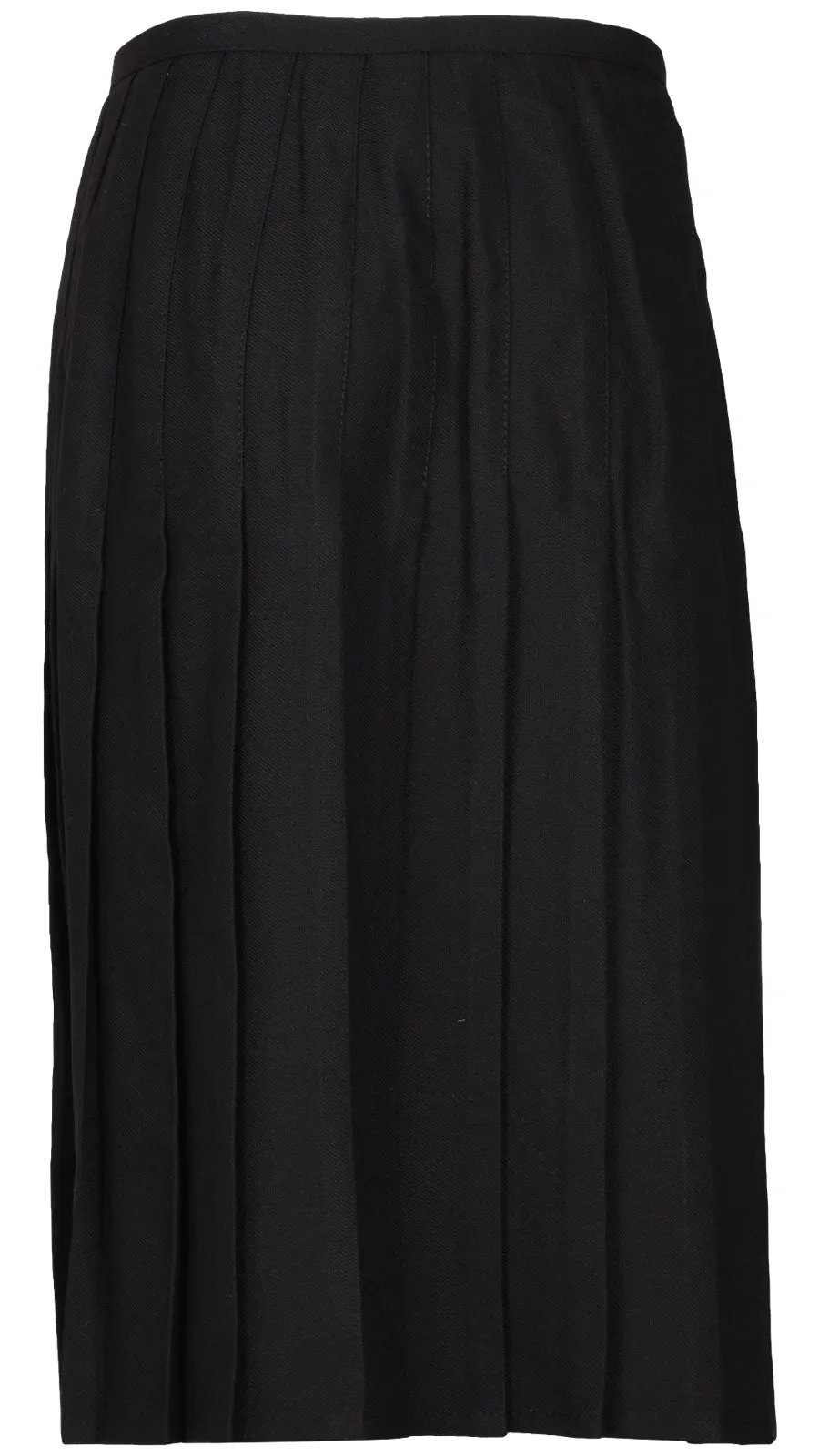 Girls Black Uniform Skirt with Button Detail - UK 24