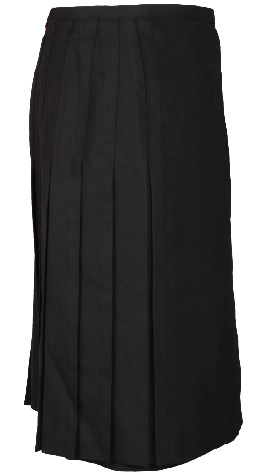 Girls Black Uniform Skirt with Button Detail - UK 24