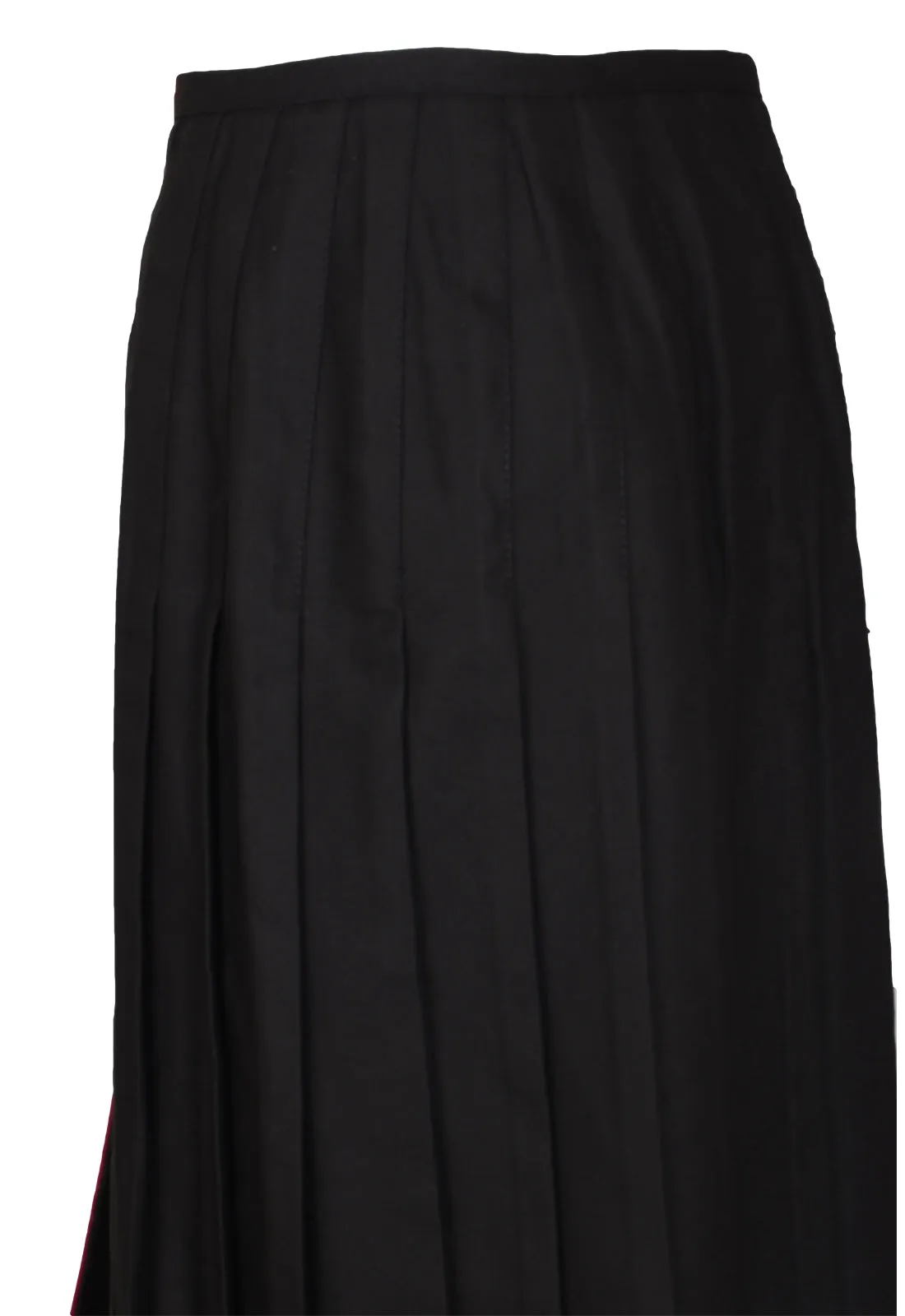 Girls Black Uniform Skirt with Button Detail - UK 24