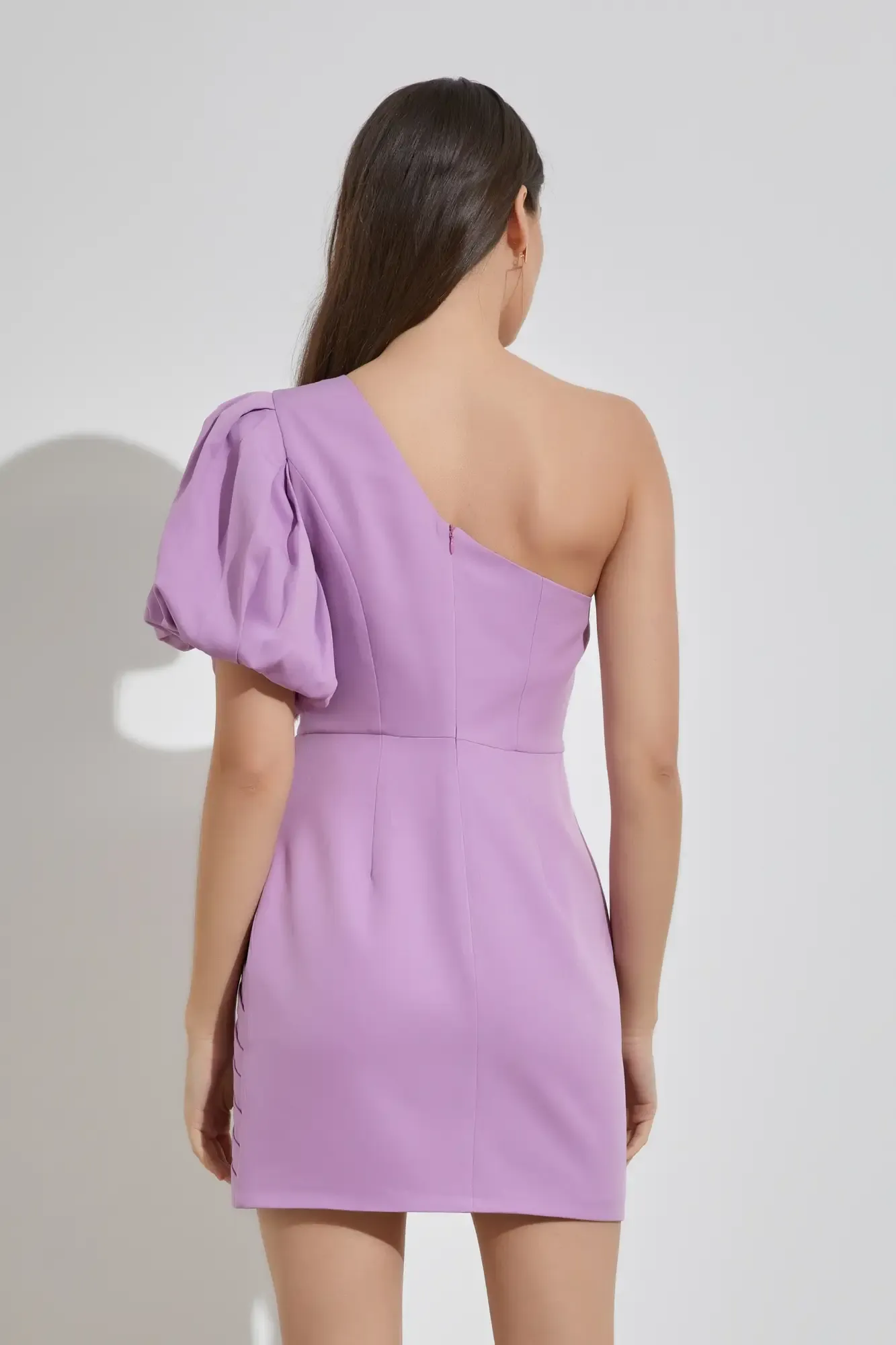 Glamorous Times Lavender One-Shoulder Mini Dress