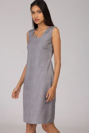 Hillary Boxy Neck Shift Dress