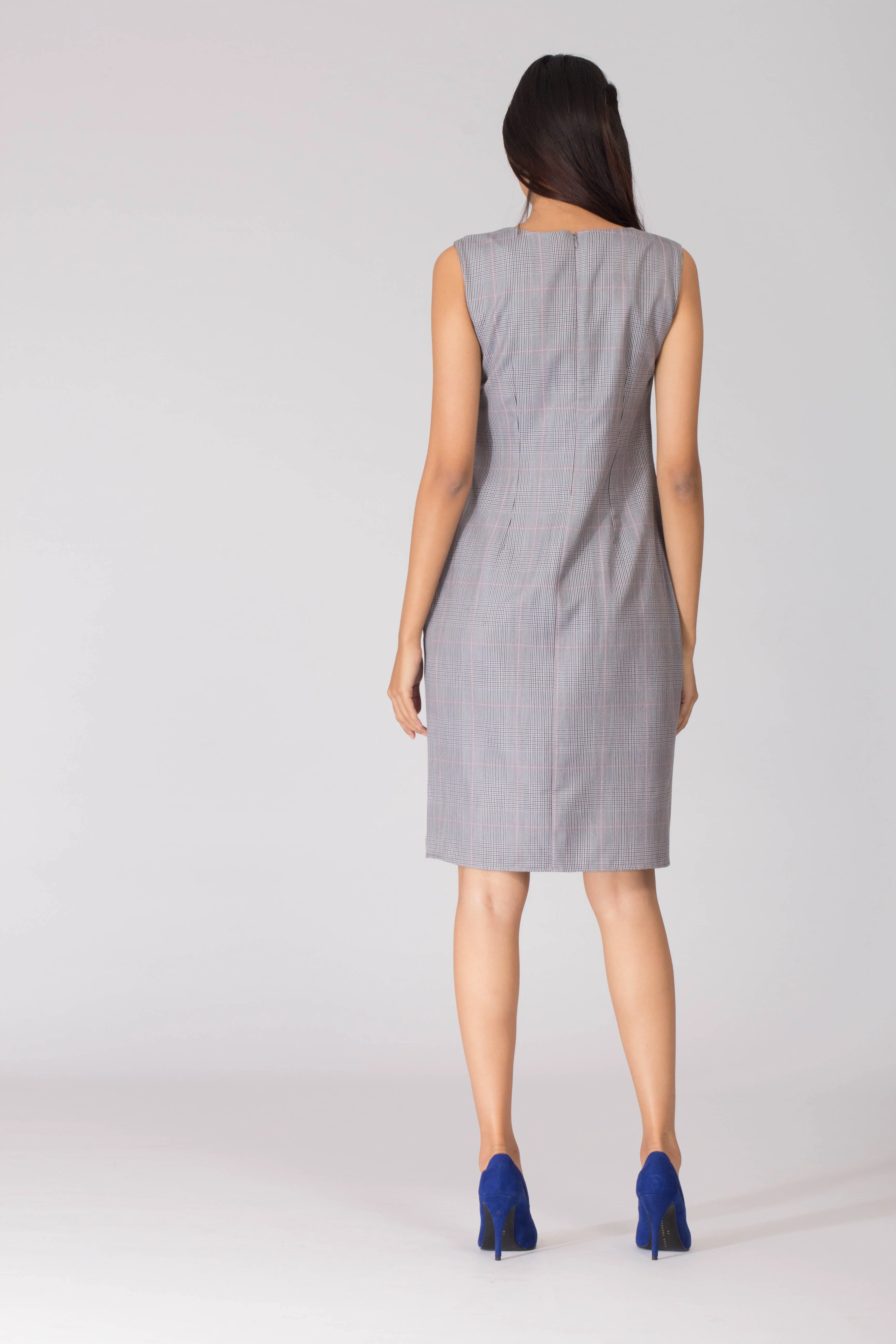 Hillary Boxy Neck Shift Dress