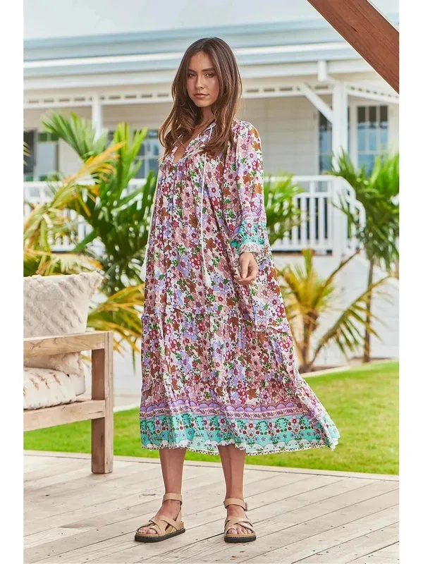 JAASE Field Day Print Briana Midi Dress