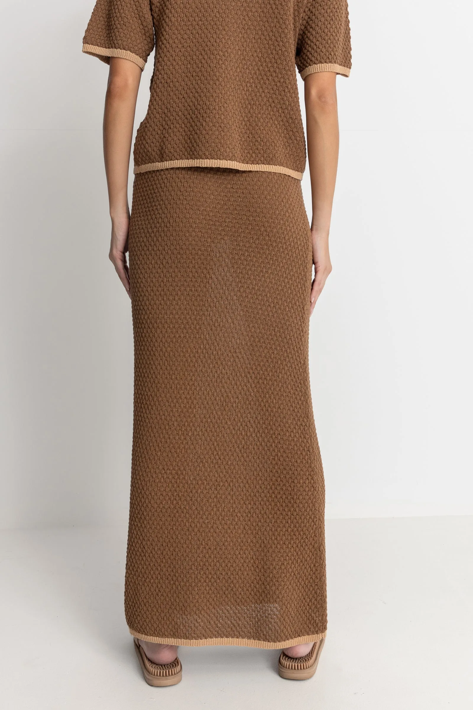 Joni Knit Maxi Skirt Chocolate