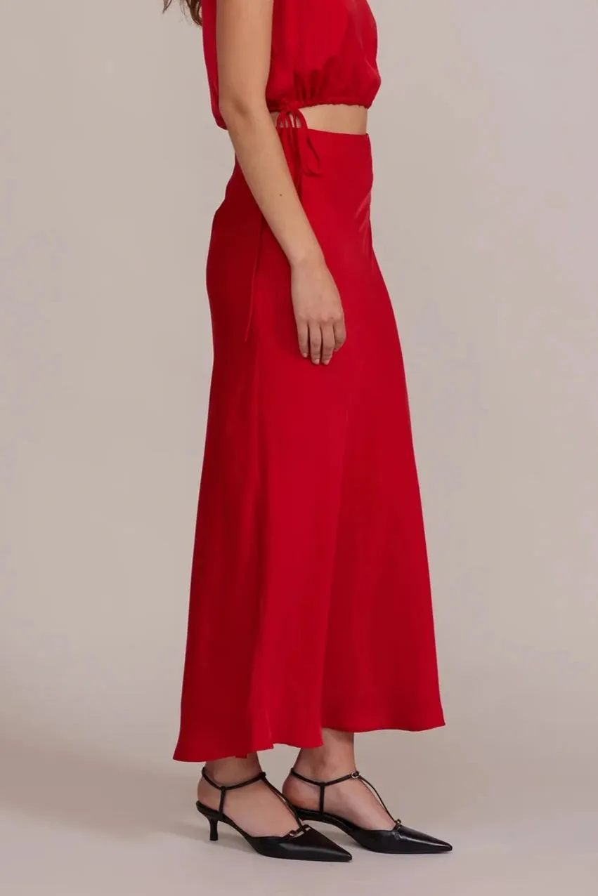 Katianna Maxi Skirt in Red