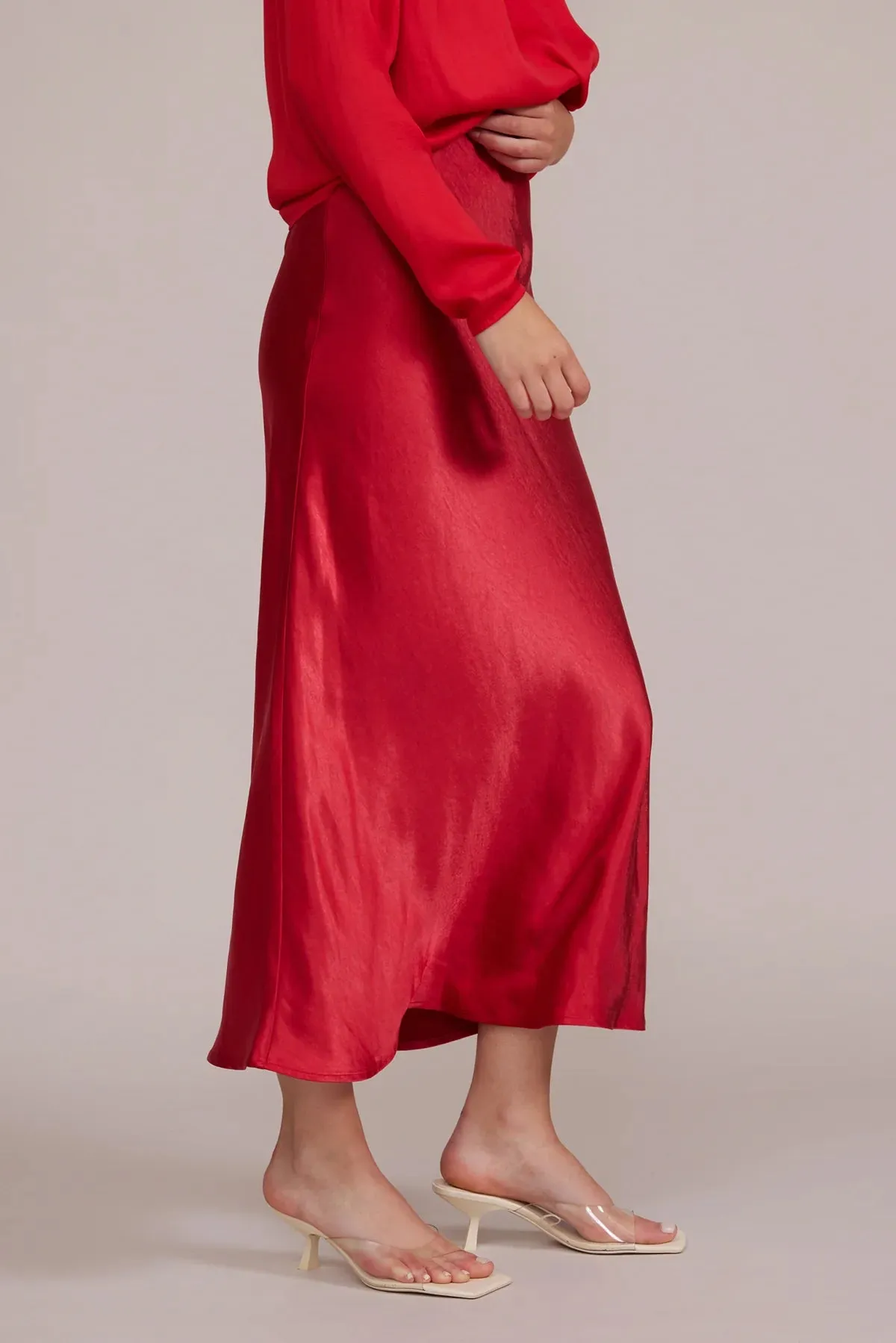 Katianna Maxi Skirt in Red