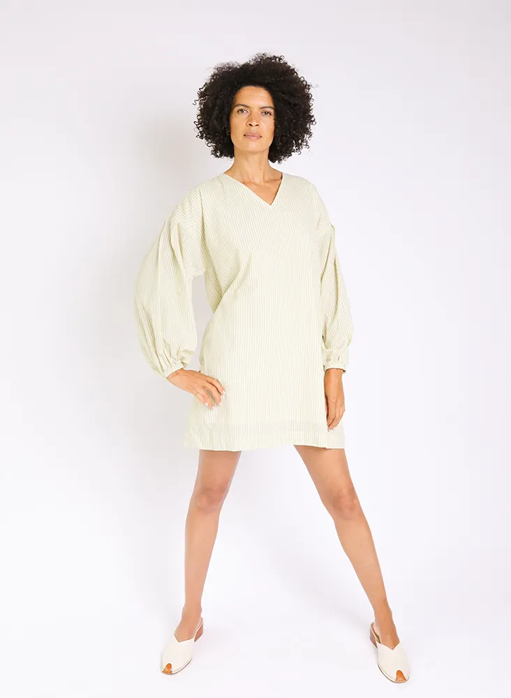 Katie Tunic, matcha stripe