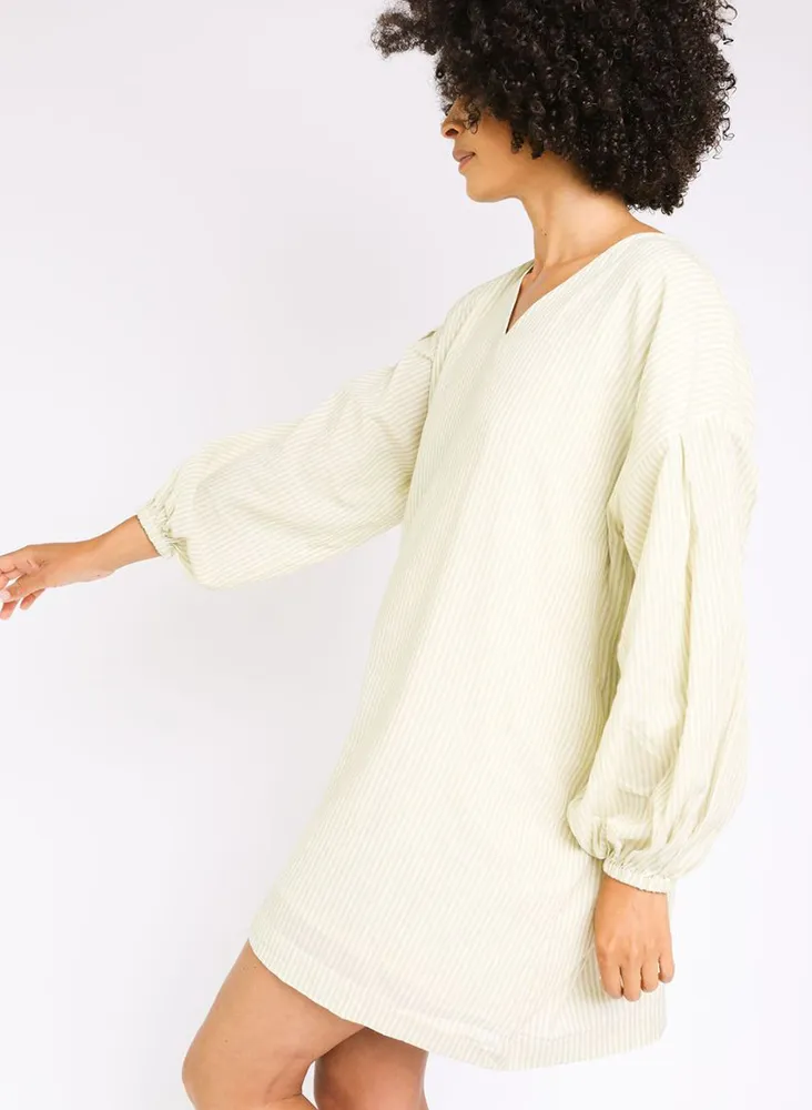 Katie Tunic, matcha stripe