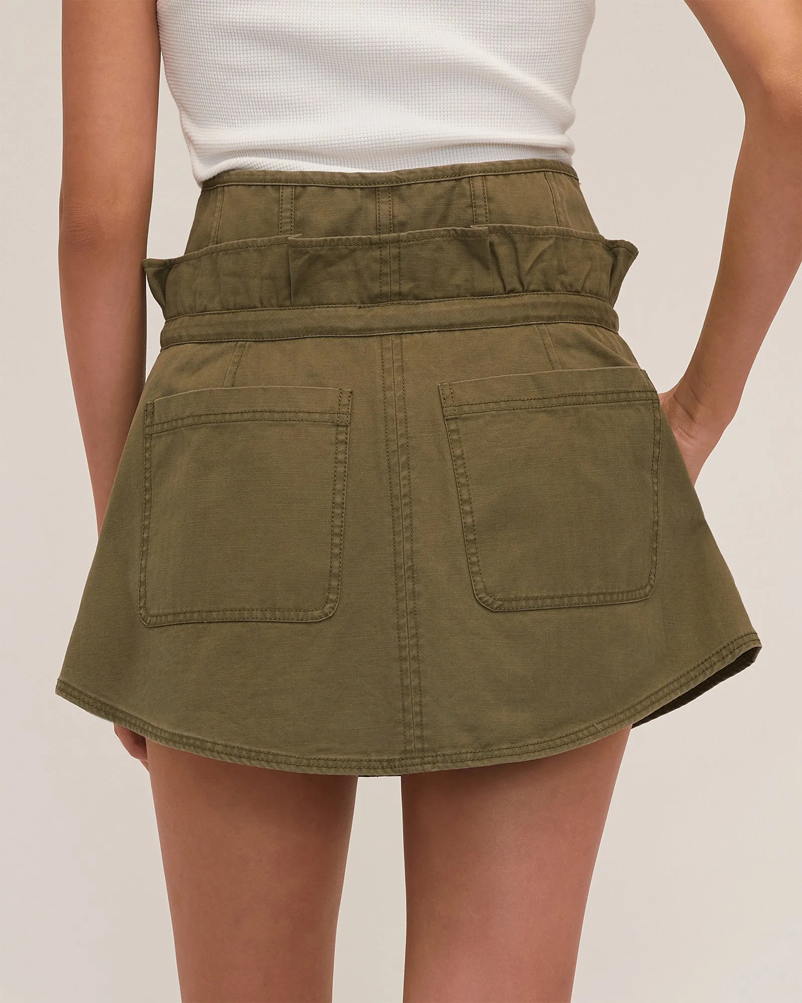 Layla Canvas Corset Cargo Mini Skirt