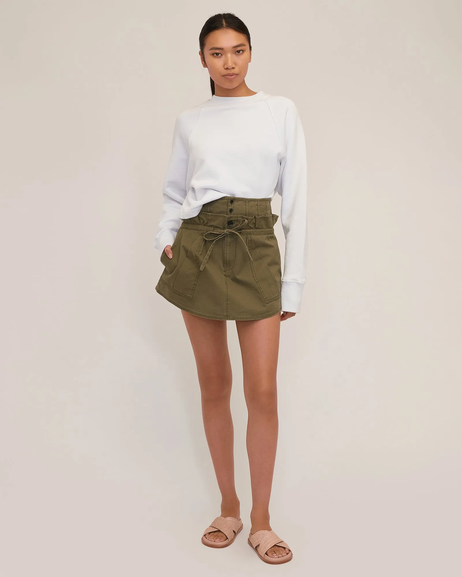 Layla Canvas Corset Cargo Mini Skirt