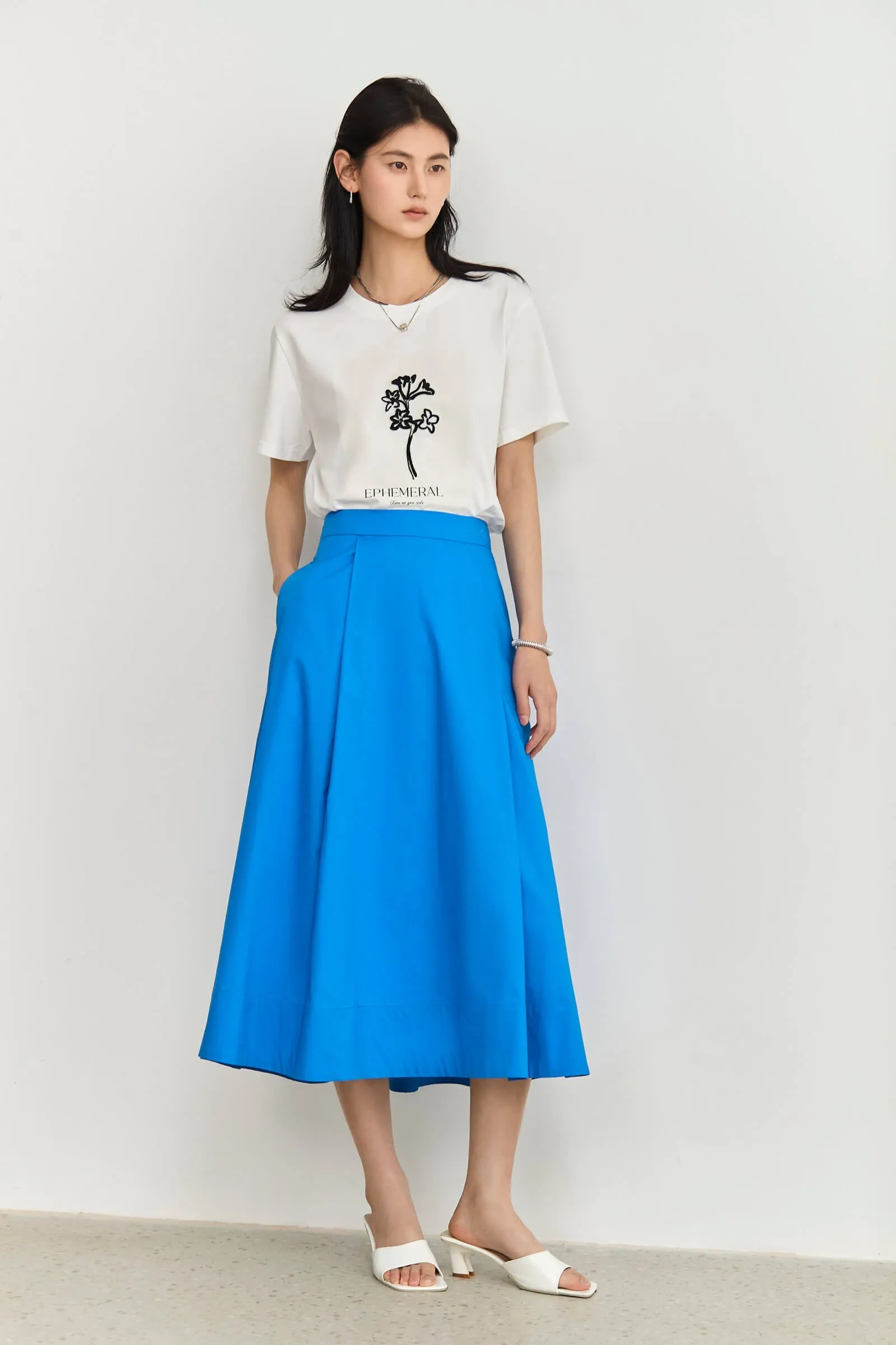 LILY Slimming A-line High-Waisted Skirt