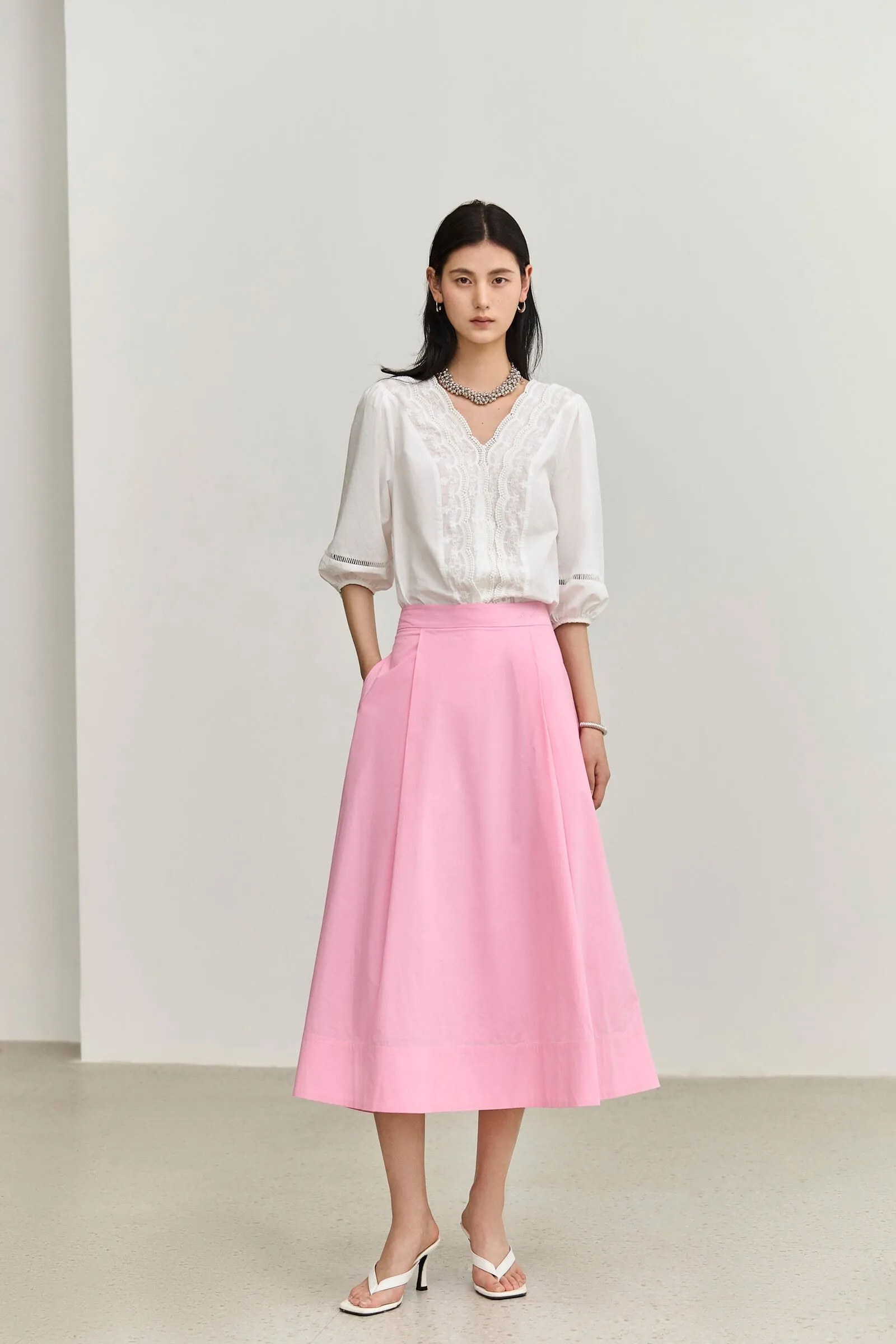 LILY Slimming A-line High-Waisted Skirt