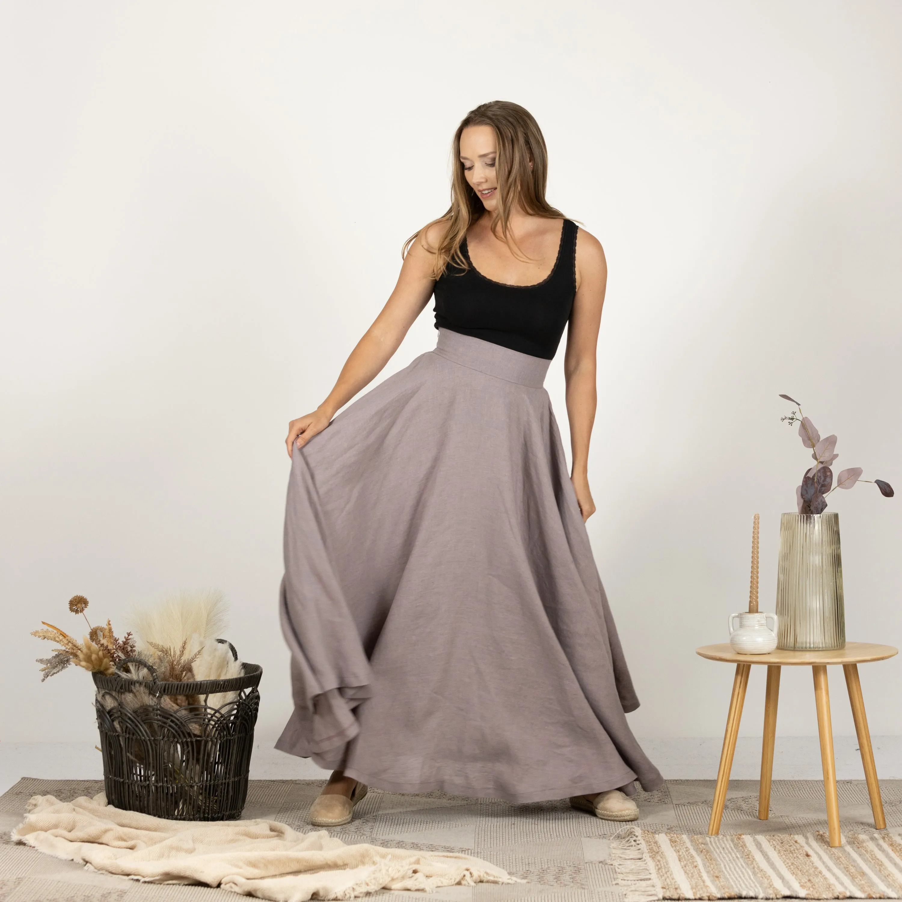 Linen Flutter Skirt