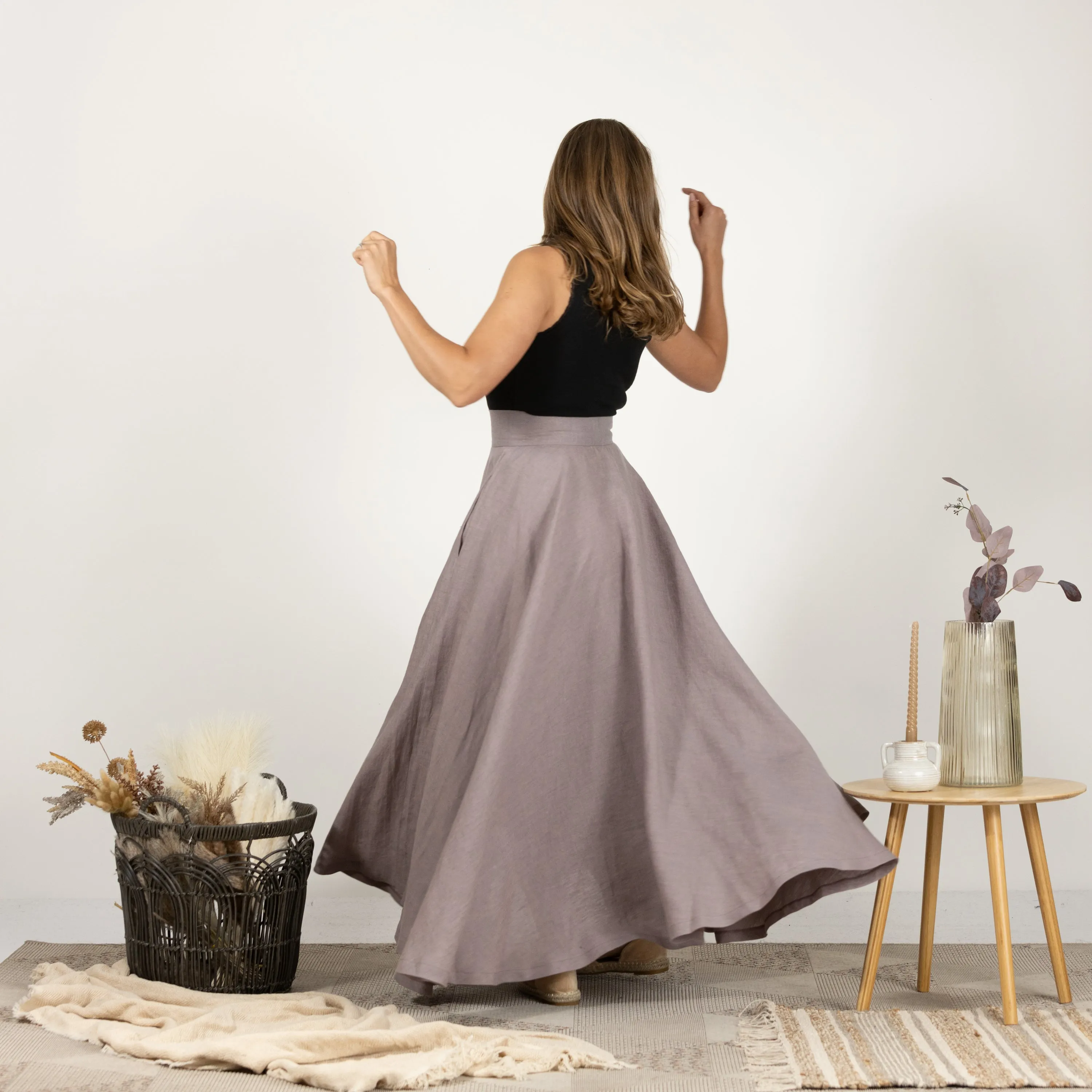 Linen Flutter Skirt