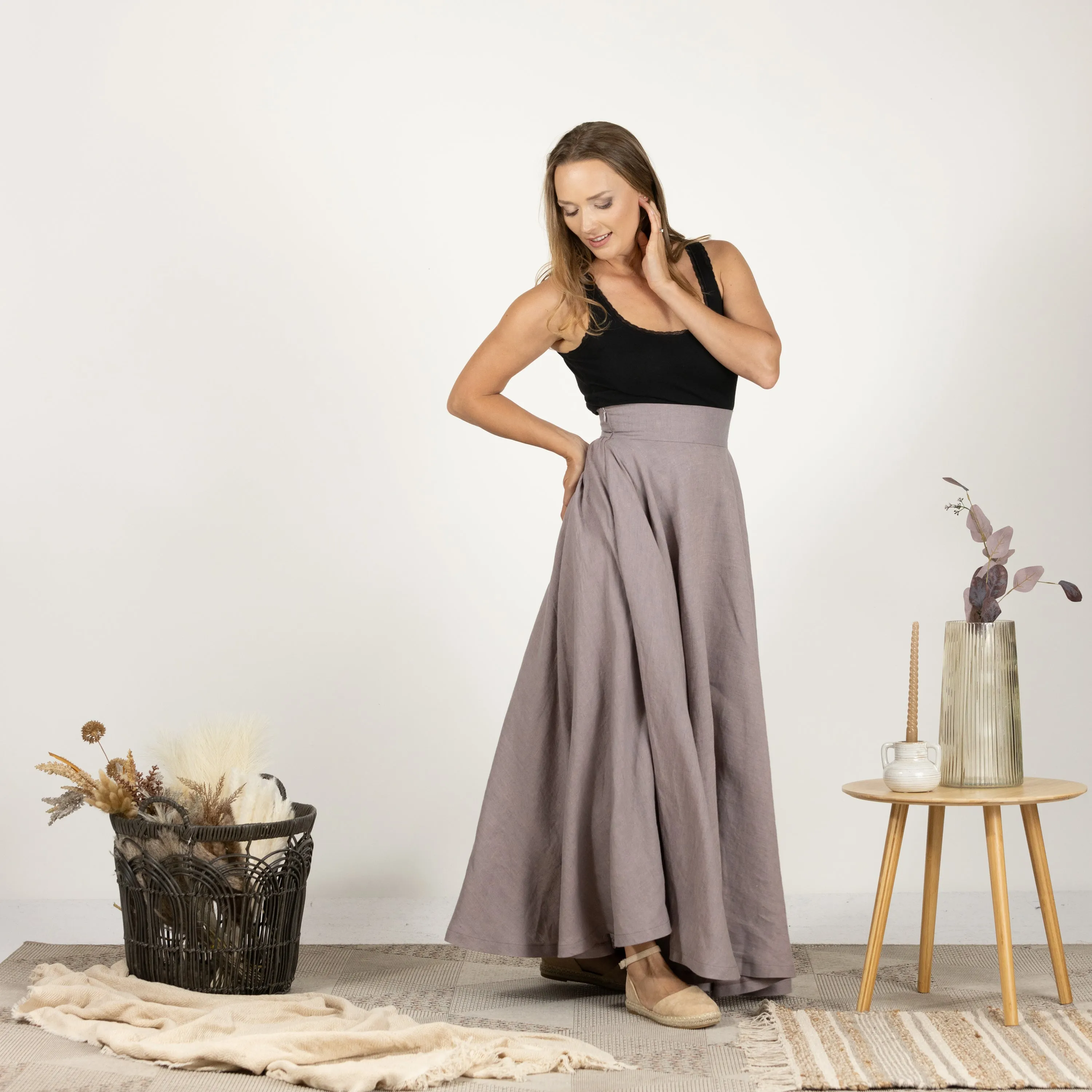 Linen Flutter Skirt