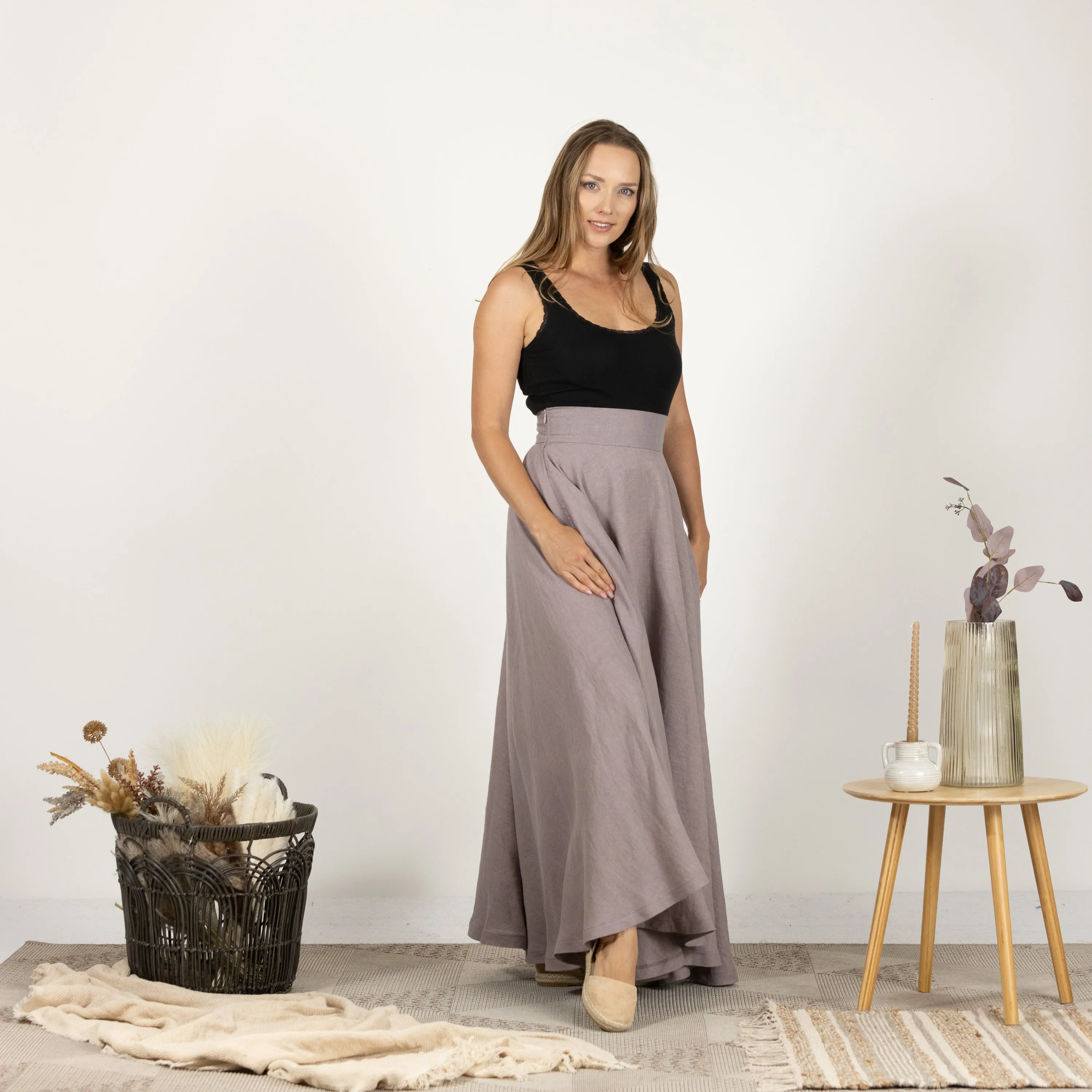 Linen Flutter Skirt