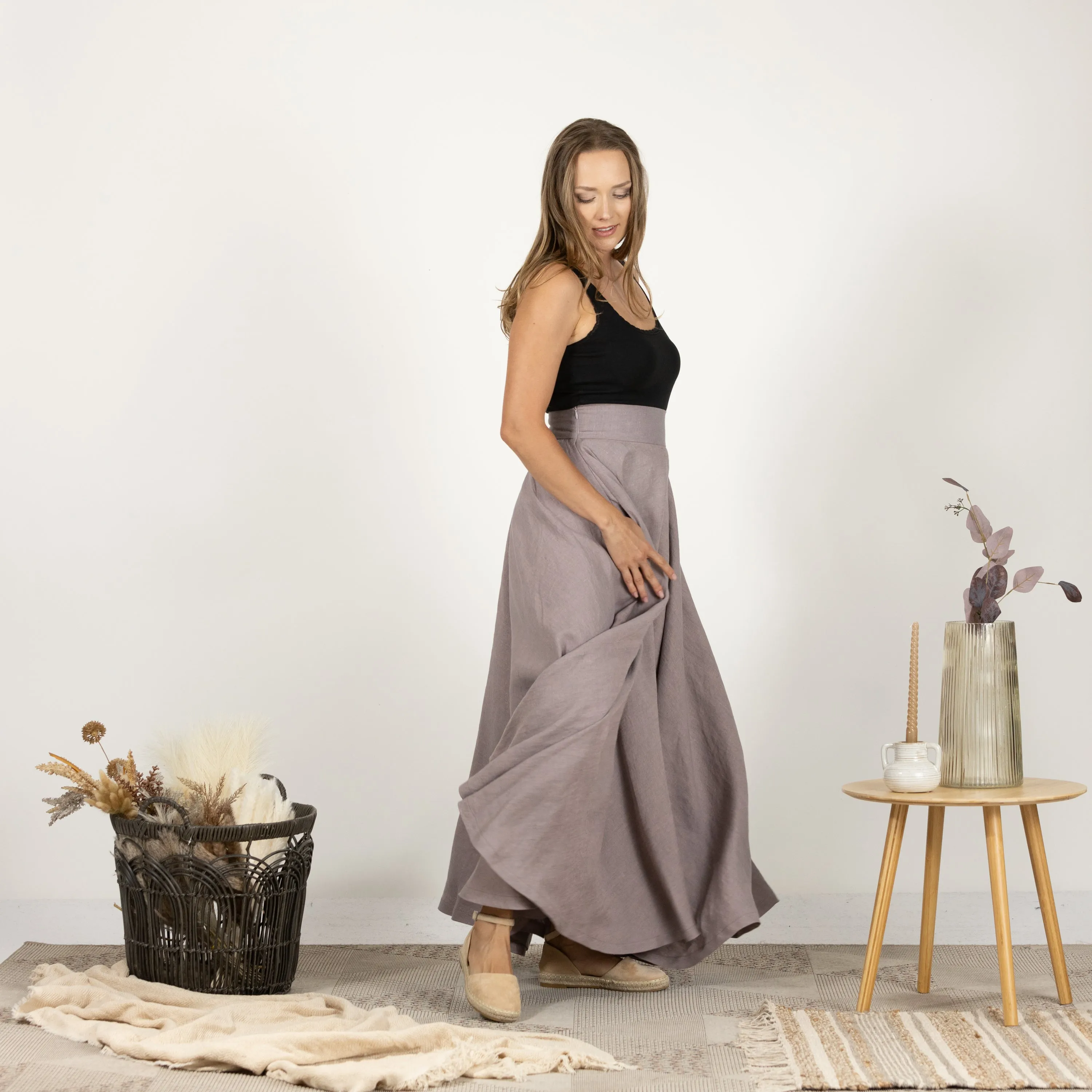 Linen Flutter Skirt