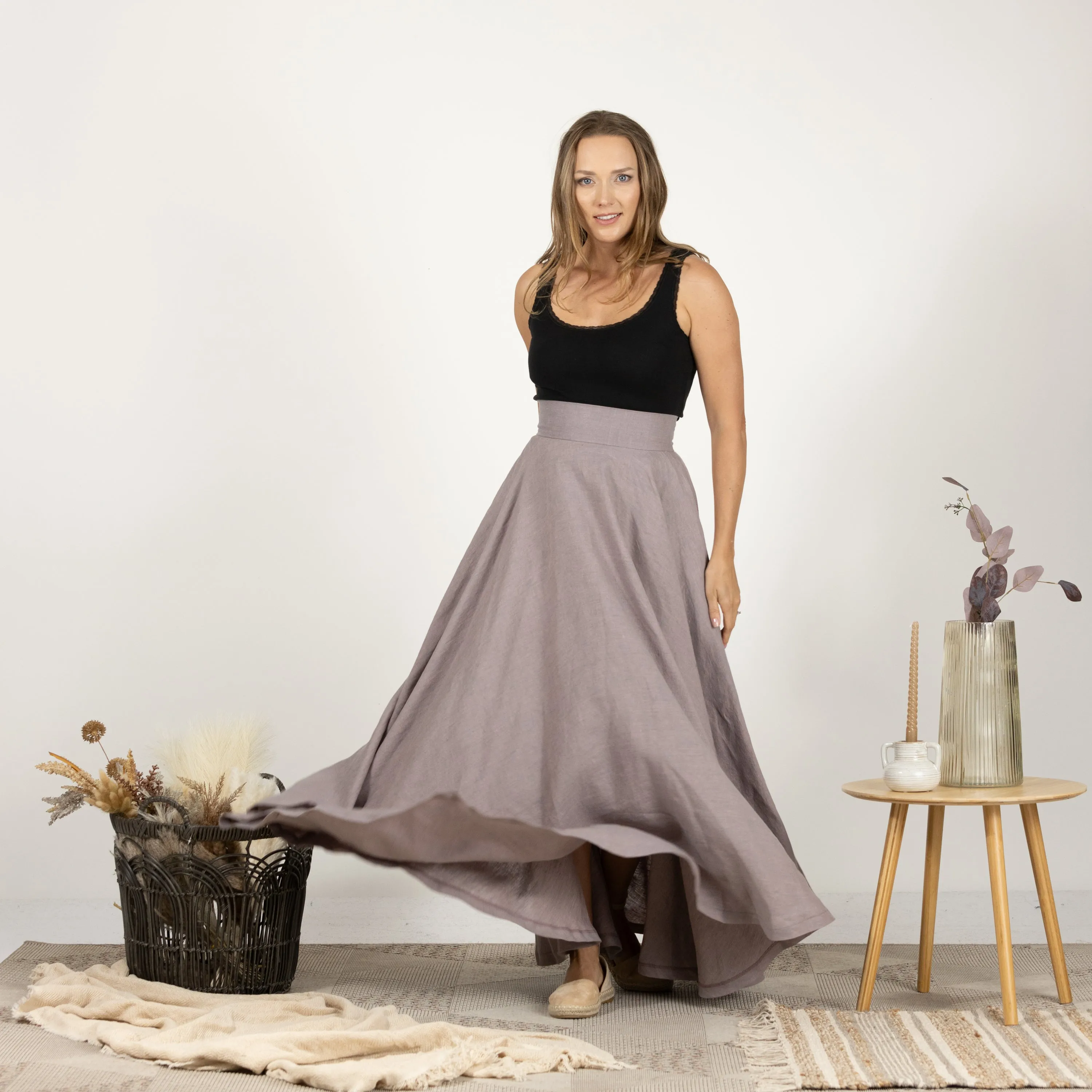 Linen Flutter Skirt