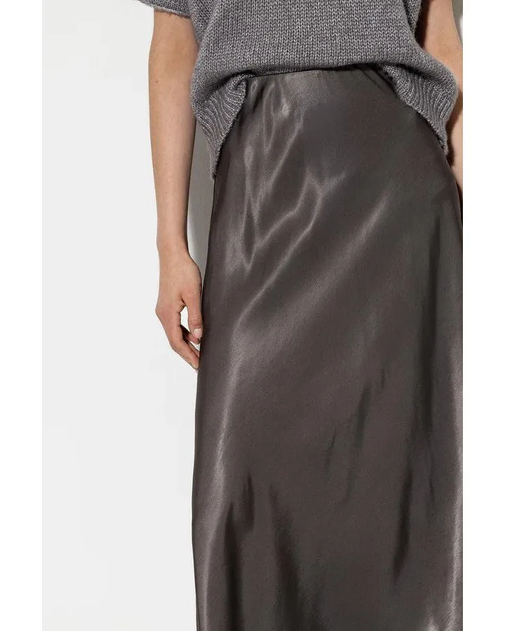 Luisa Cerano Satin Midi Skirt