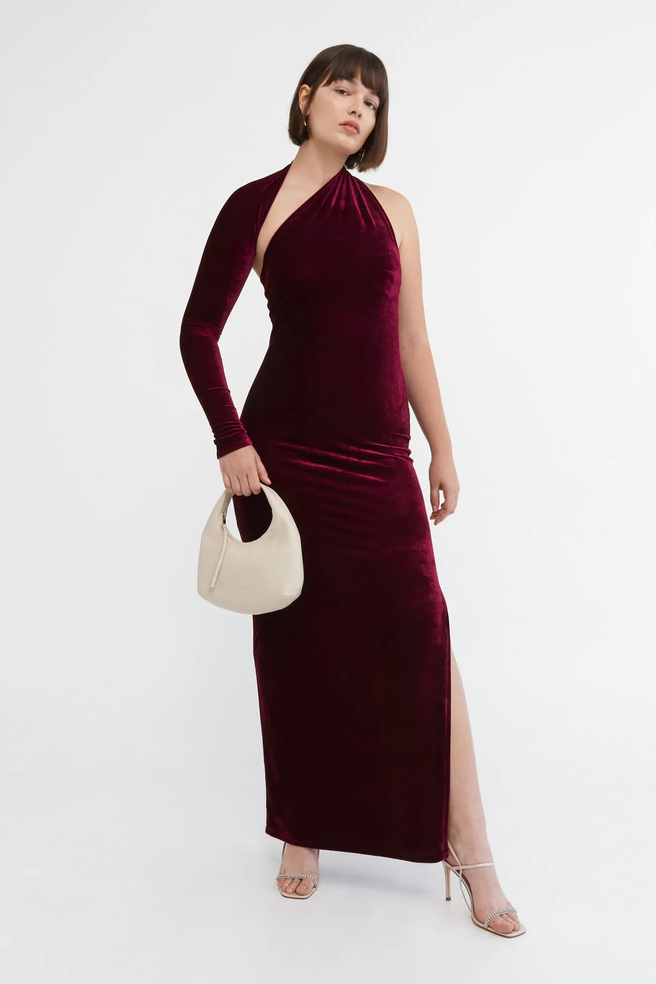 Manhattan Velvet Slit Gown