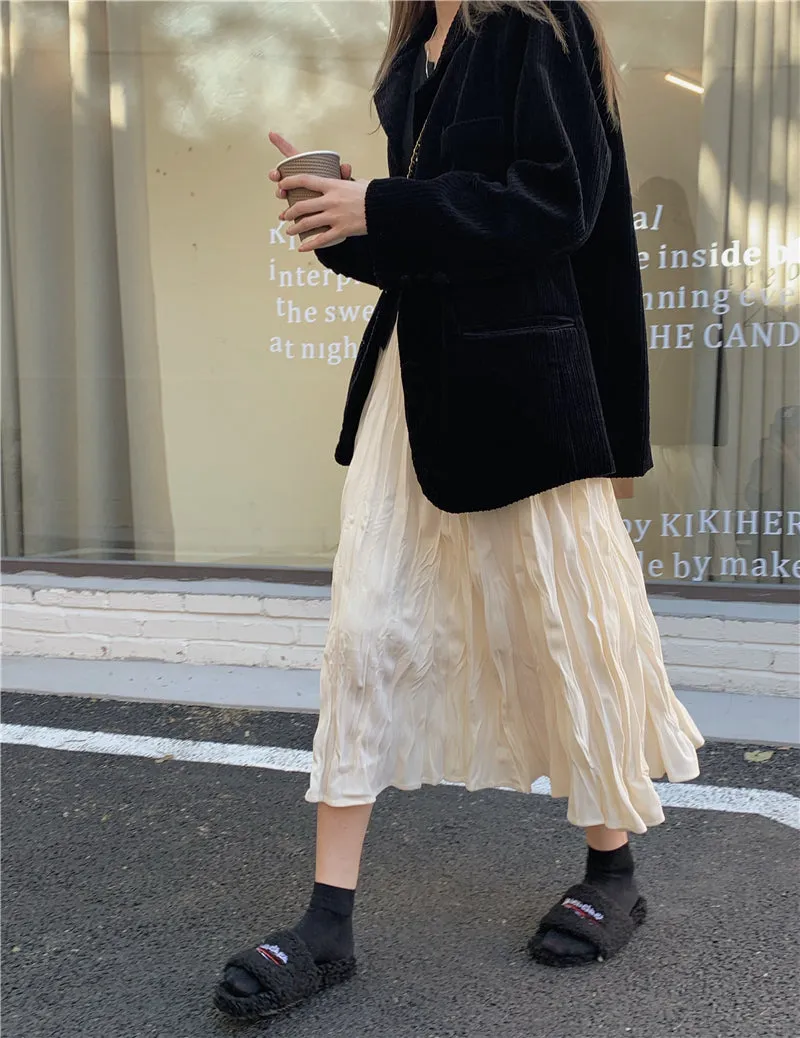 Mary Pleated Midi Skirt